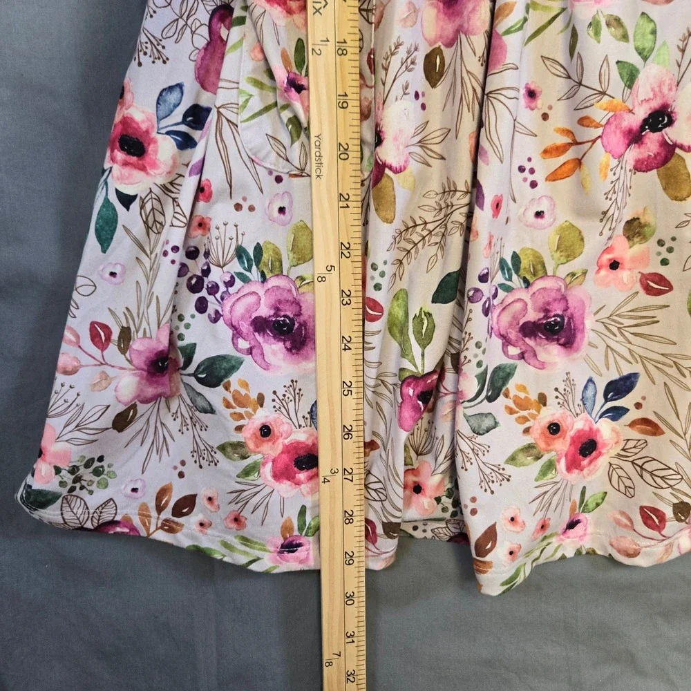 Mila & Rose Girls Floral Long Sleeve Pocket Dress Pink Purple 7-8  Cottagecore
